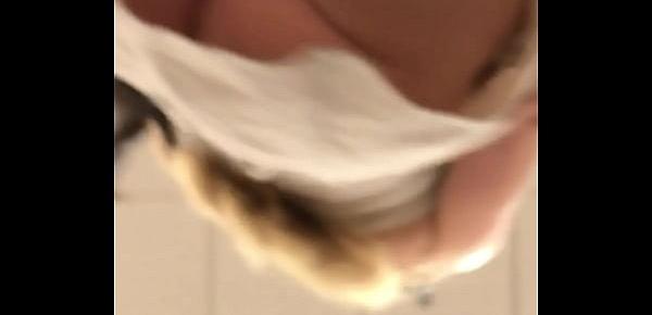 Sexy Blond MILF in low cut dress at store spycam upskirt